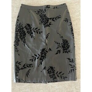 Calvin Klein Faux Leather Pencil Skirt  Black Sz8 CK So Cute